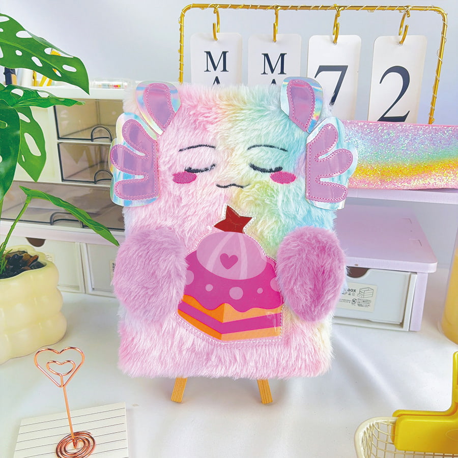 A5 دفتر مذكرات لطيف الوحش القطيفة