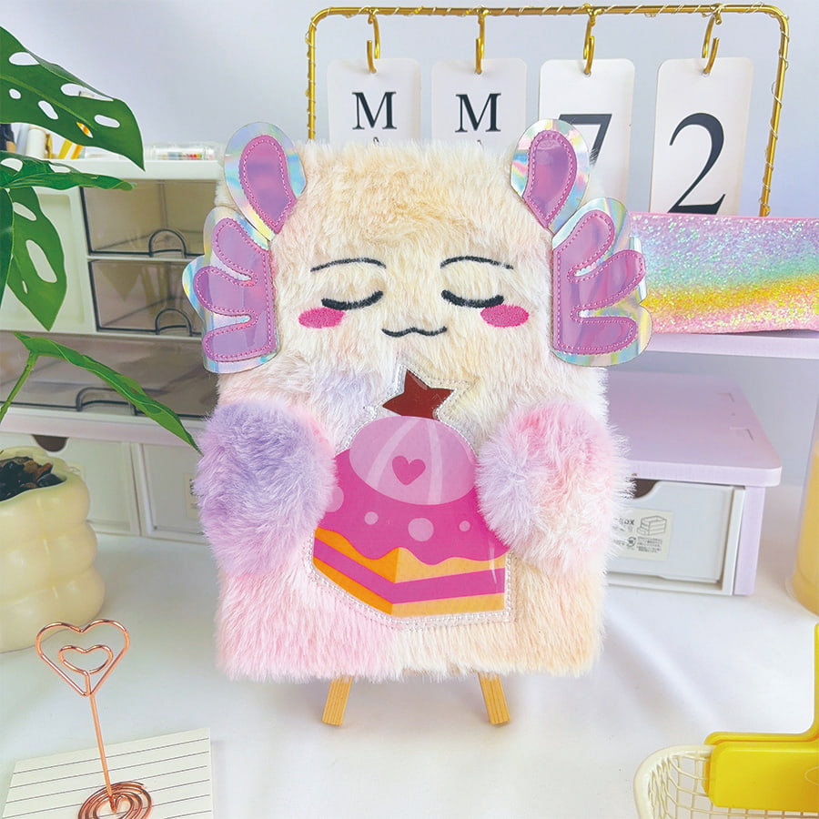 A5 دفتر مذكرات لطيف الوحش القطيفة